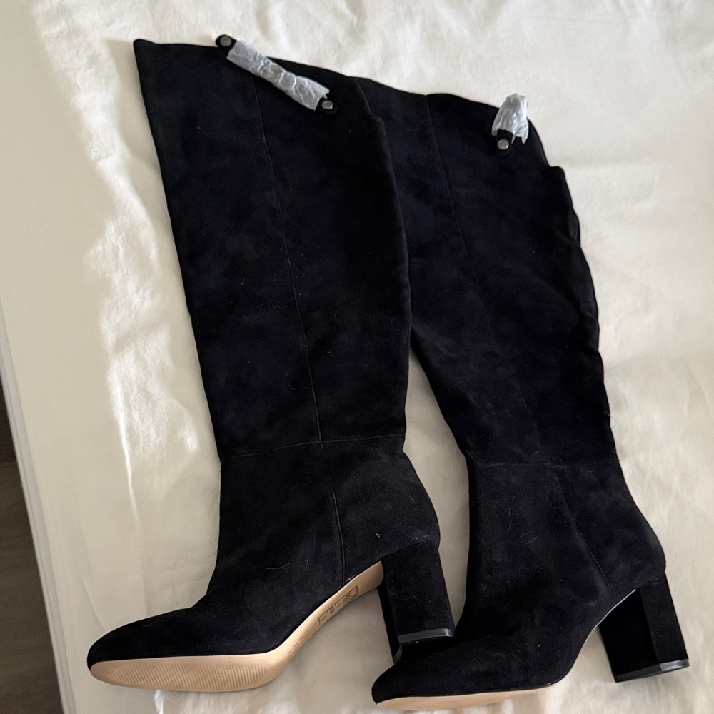 White House Black Market size 9.5 Black suede Boots new with tags. GORGEOUS!